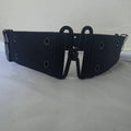 UAE Military Air Force Interlining Belt in Dark Blue, heavy-duty nylon with interlocking hook clasp for uniforms.