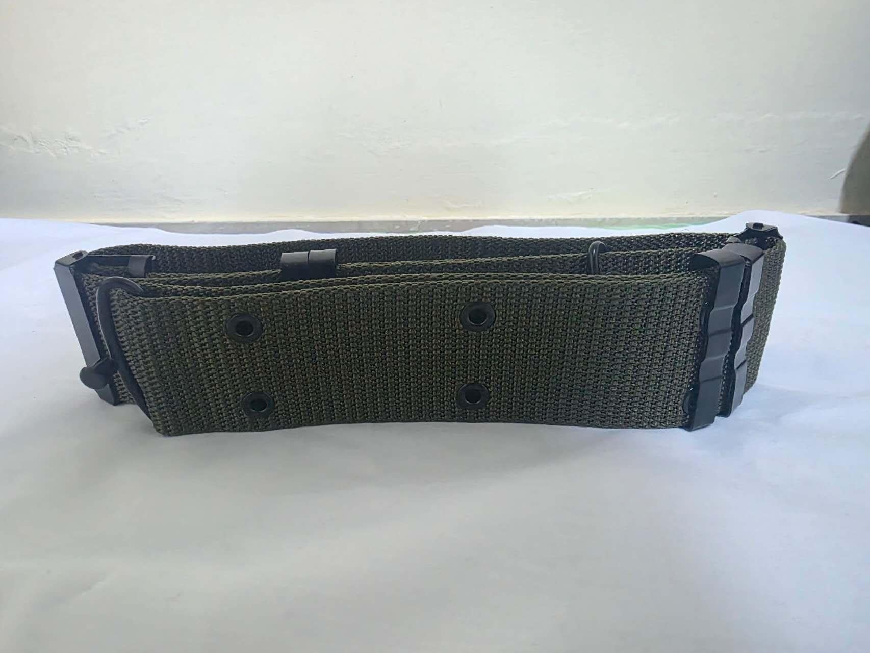 UAE Army Interlining Dress Belt made of high-tensile nylon in military green, ideal for military uniforms.